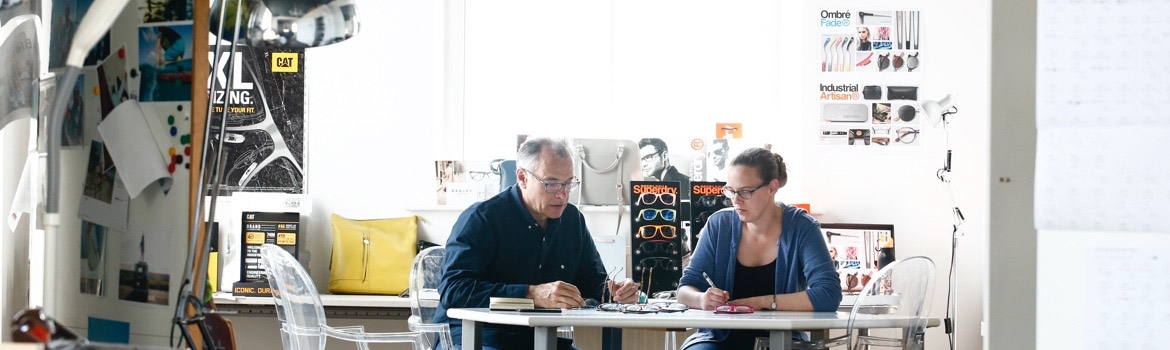 Team working on a product
